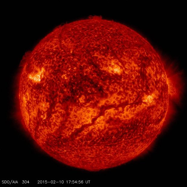 Sun. Source: http://www.nasa.gov/content/goddard/sdo/giant-filament-seen-on-the-sun-feb-10-2015/#.VNuN0PmUf-U