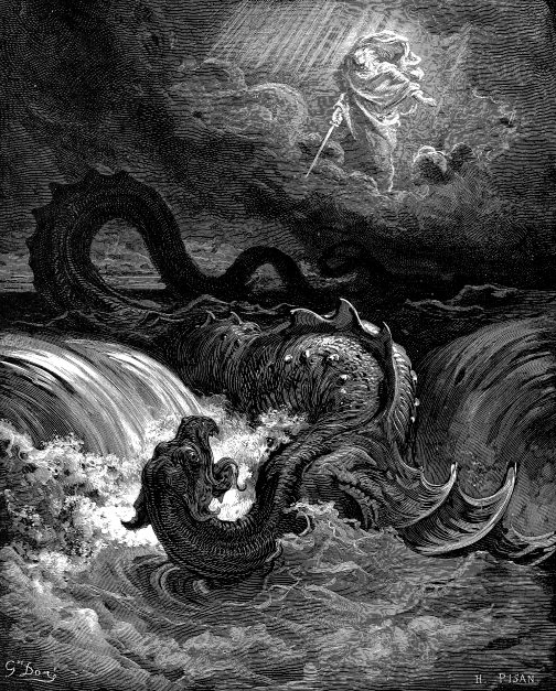 The Destruction of Leviathan by Gustave Doré (1865). https://en.wikipedia.org/wiki/Leviathan#/media/File:Destruction_of_Leviathan.png.