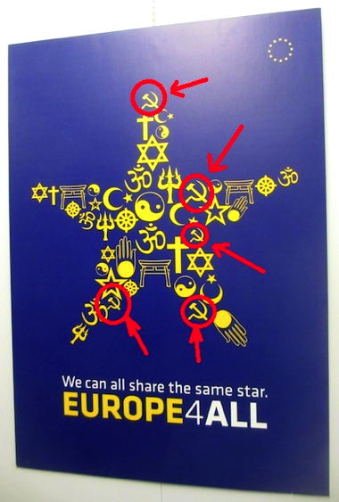 Skandalą sukėlęs "Naujosios Europos Sąjungos" plakatas. http://americandigest.org pieš.