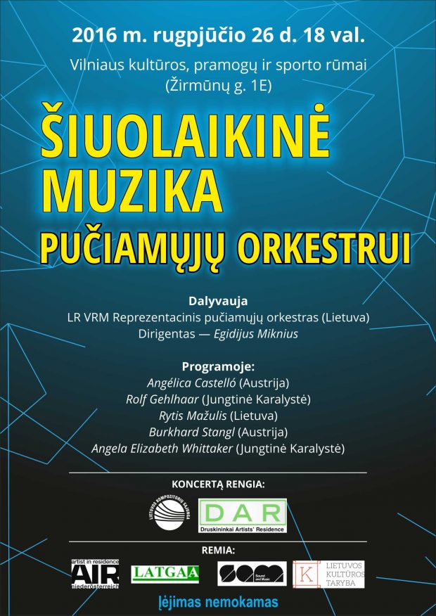 Vilniaus kultūros, pramogų ir sporto rūmuose – šiuolaikiškas vario skambesys