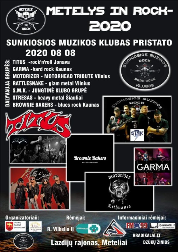 Rugjūčio 8 d. vyks trečiasis "Metelys in Rock" festivalis