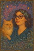 Perla with her owner